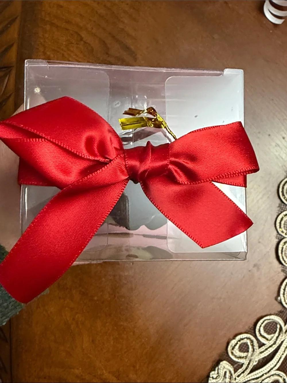 Red 'Love You' Heart Balloon with Red & White Ribbon and Chocolate Bear Gift